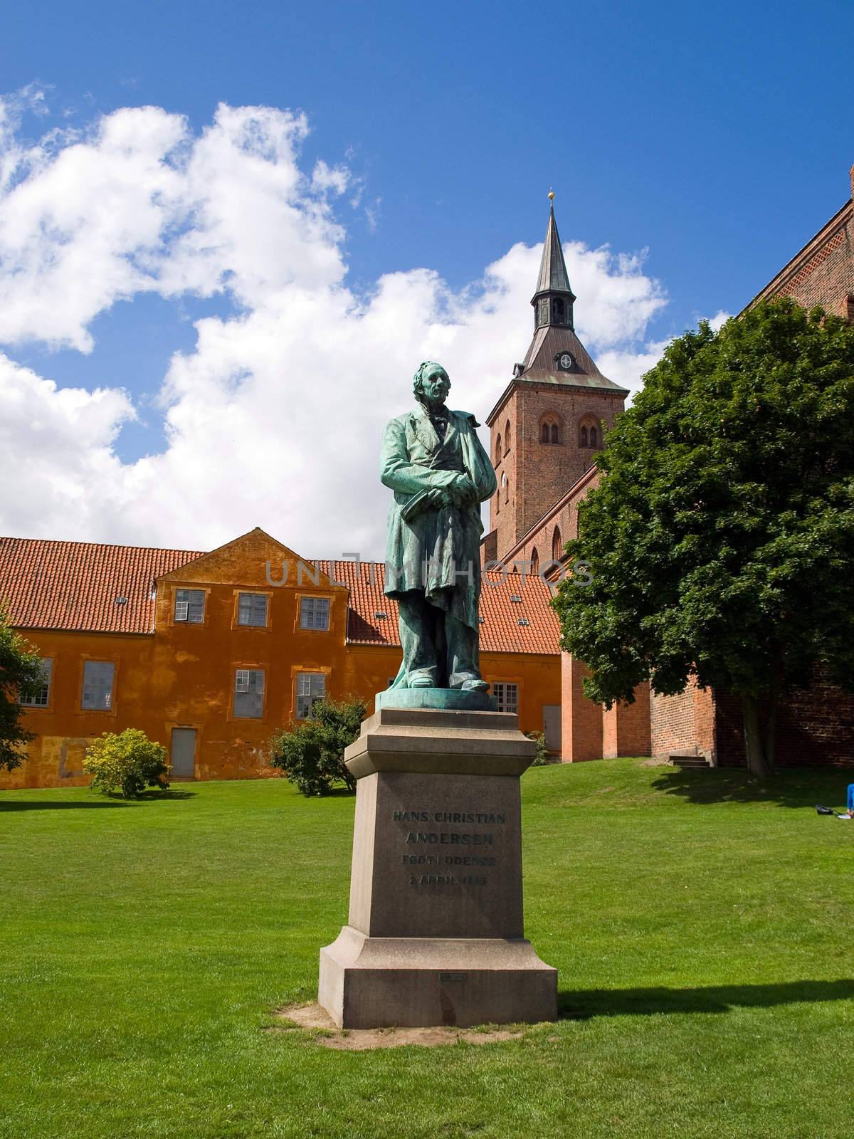 Sculpture statue of Hans Christian Andersen Odense Denmark