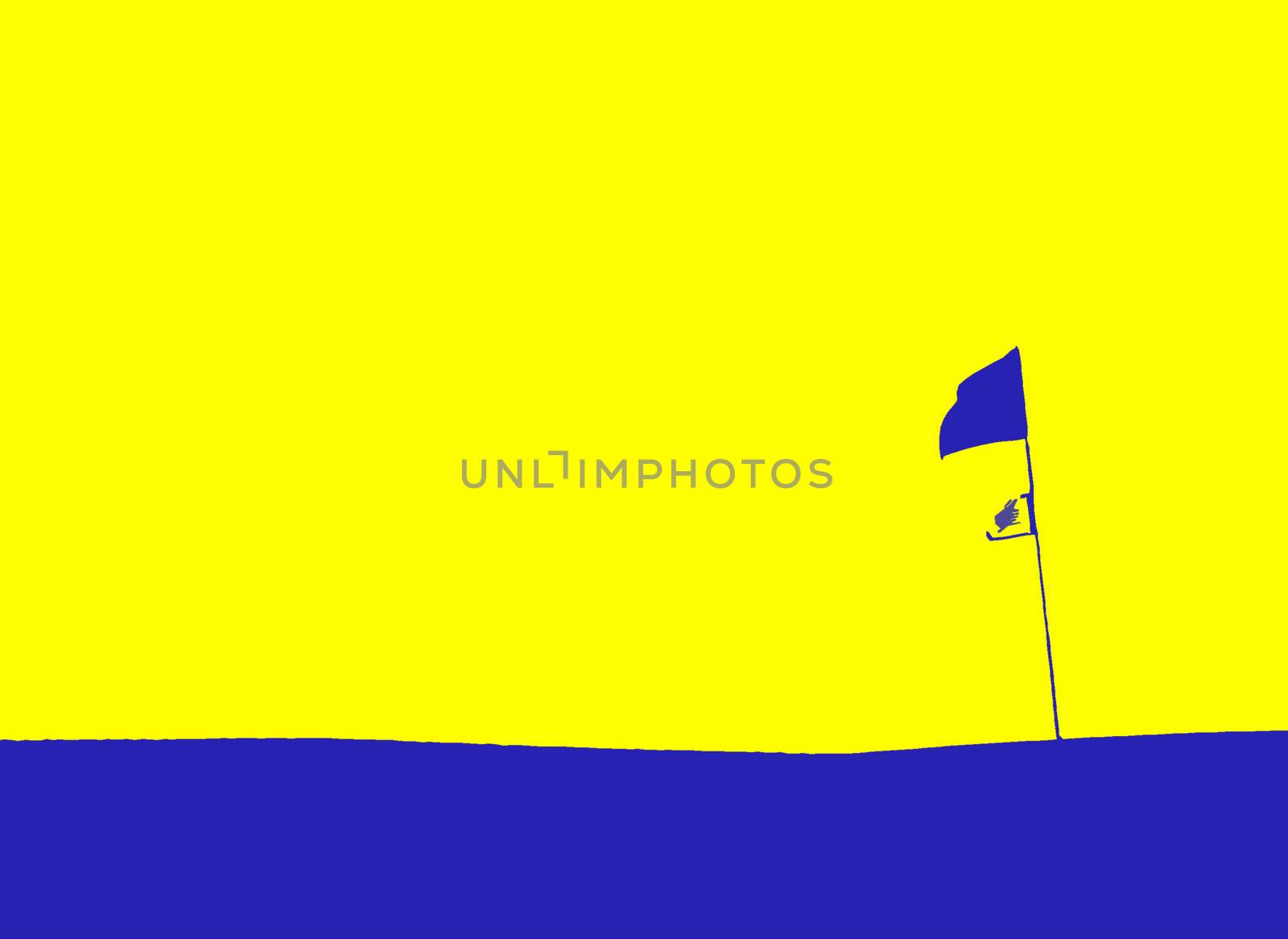 abstract golf background, yellow and blue color