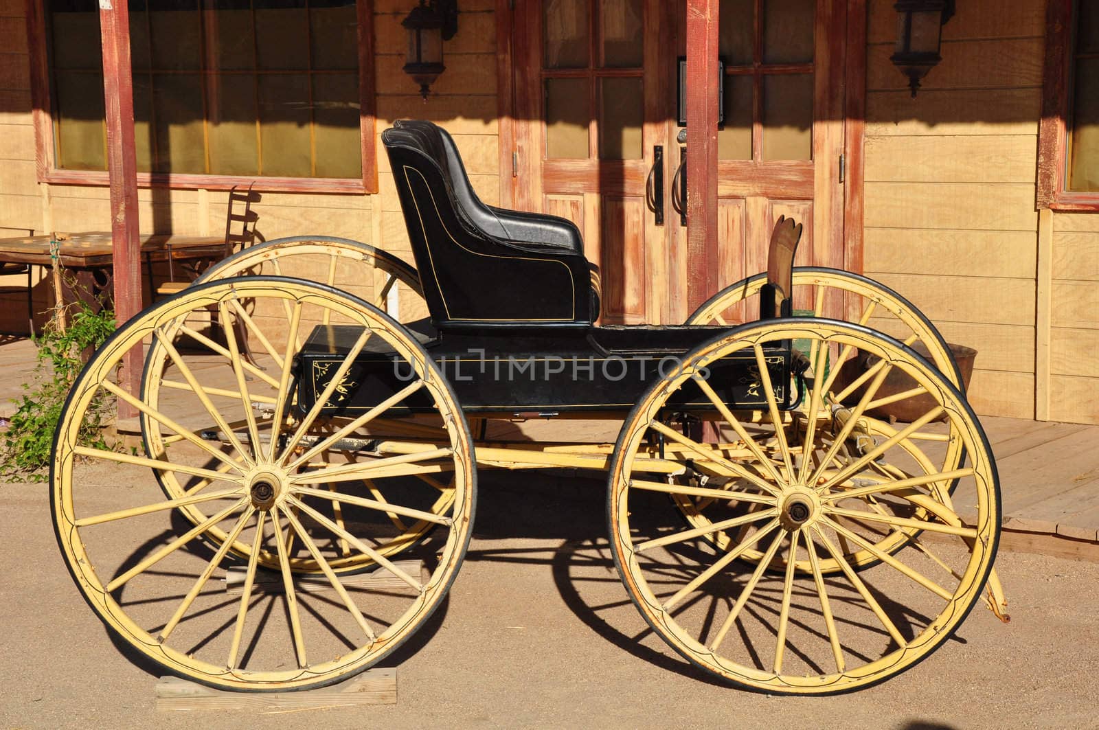 Old black western carriage