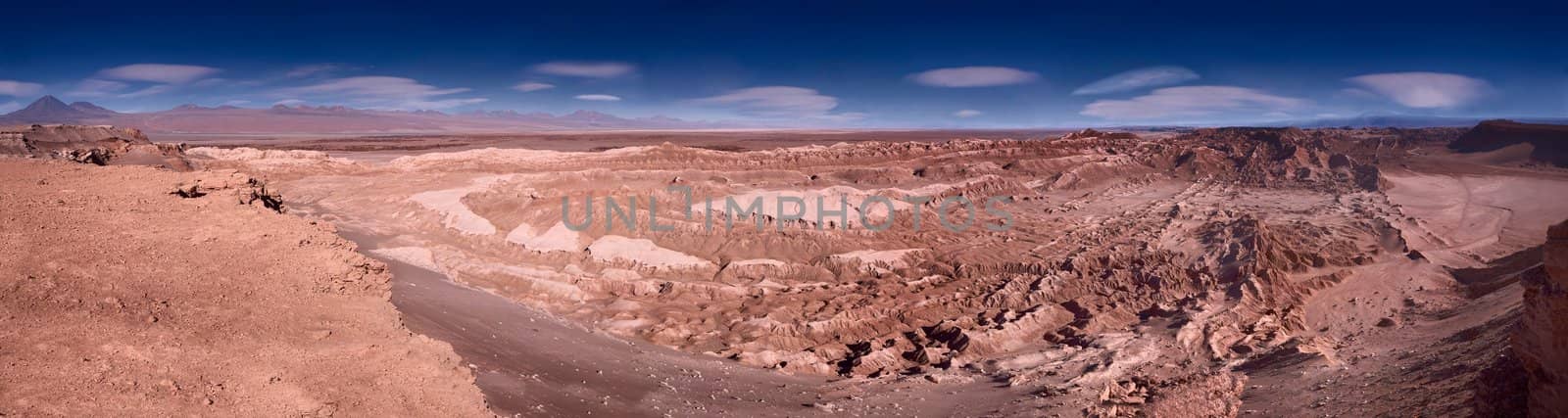 panoramic view of the Valle de la Luna (Moon Valley) close to San Pedro de Atacama, Chile, 108 Mpx by zhu_zhu