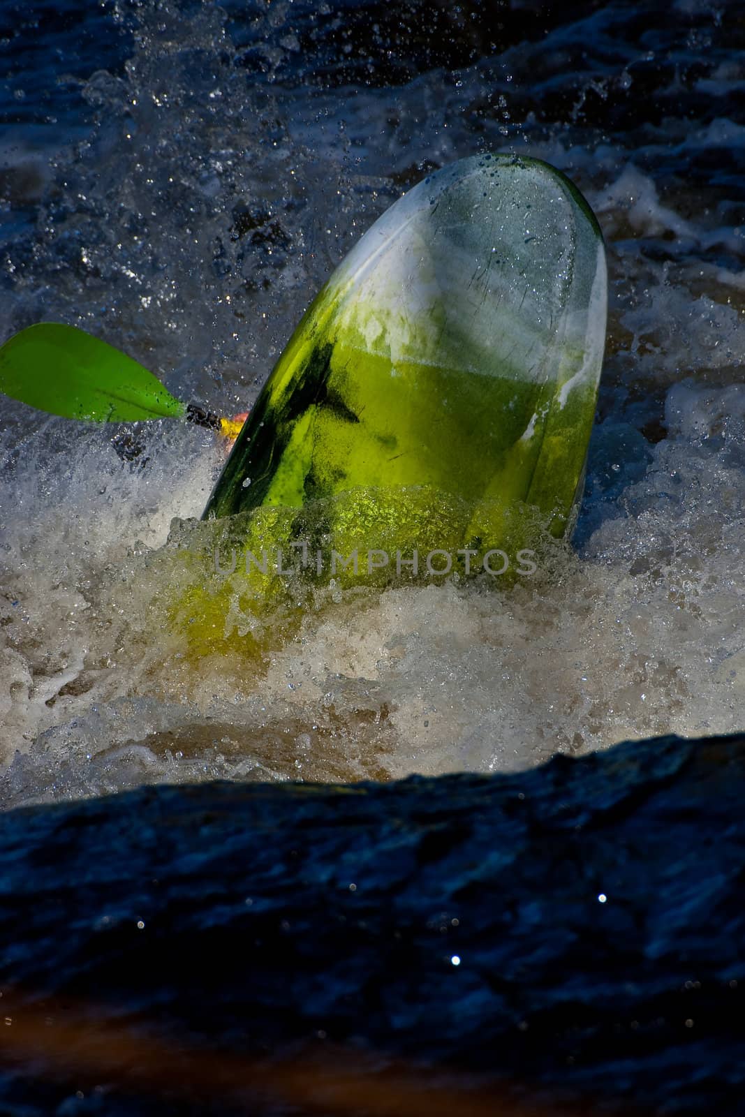 Competition of kayak freestyle on whitewater, Russia, Akulovka