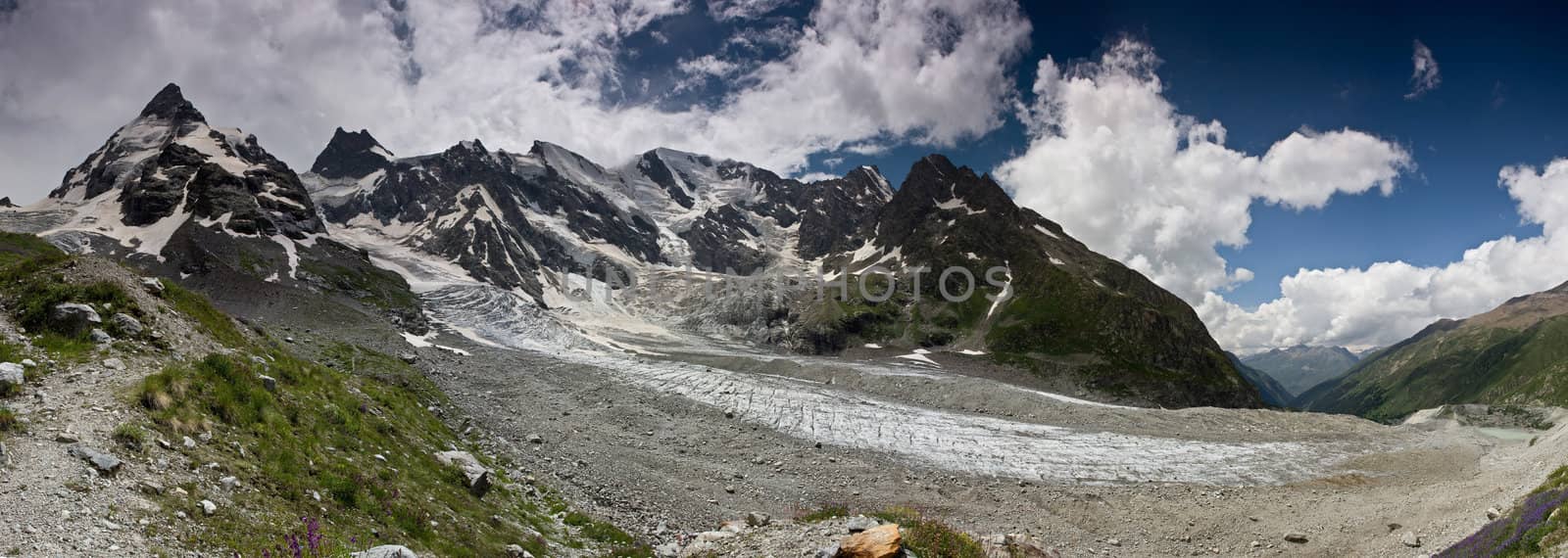 Caucasus Mountains in summer. Panorama