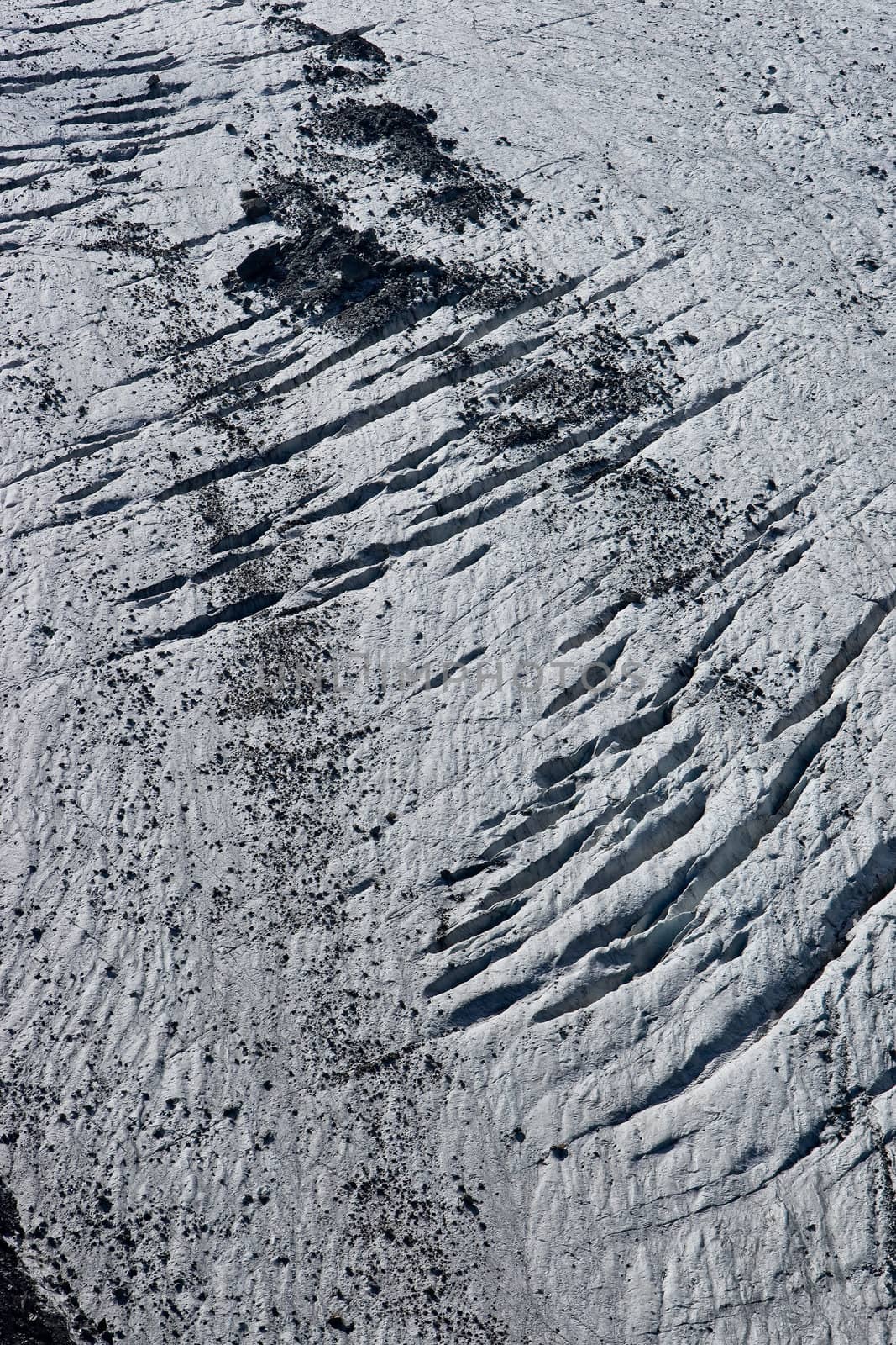 Split in Glacier. Caucasus