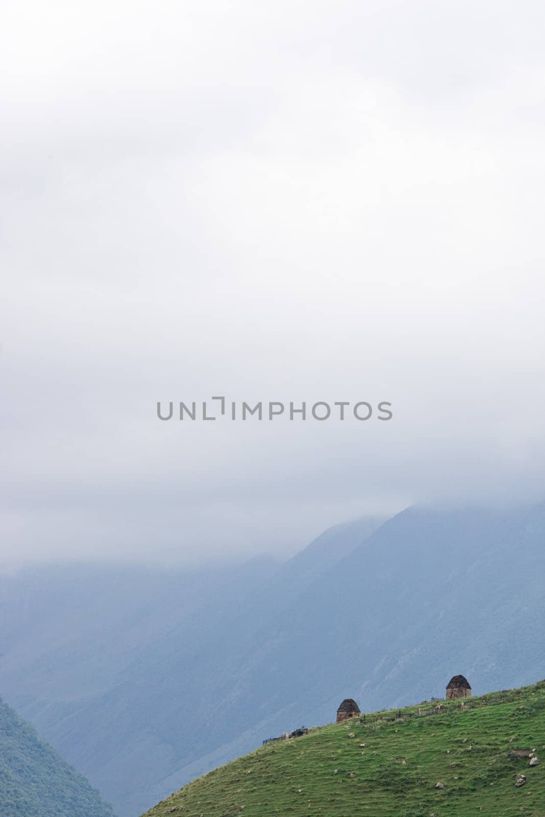 Idyllic landscape in Caucasus mountains, summer