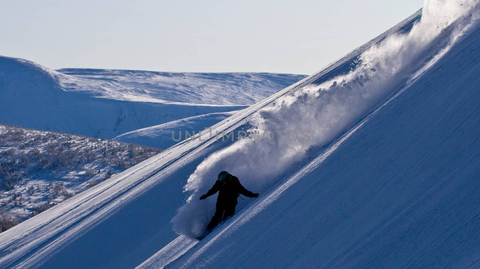 Freeride in Mountains. Siberia