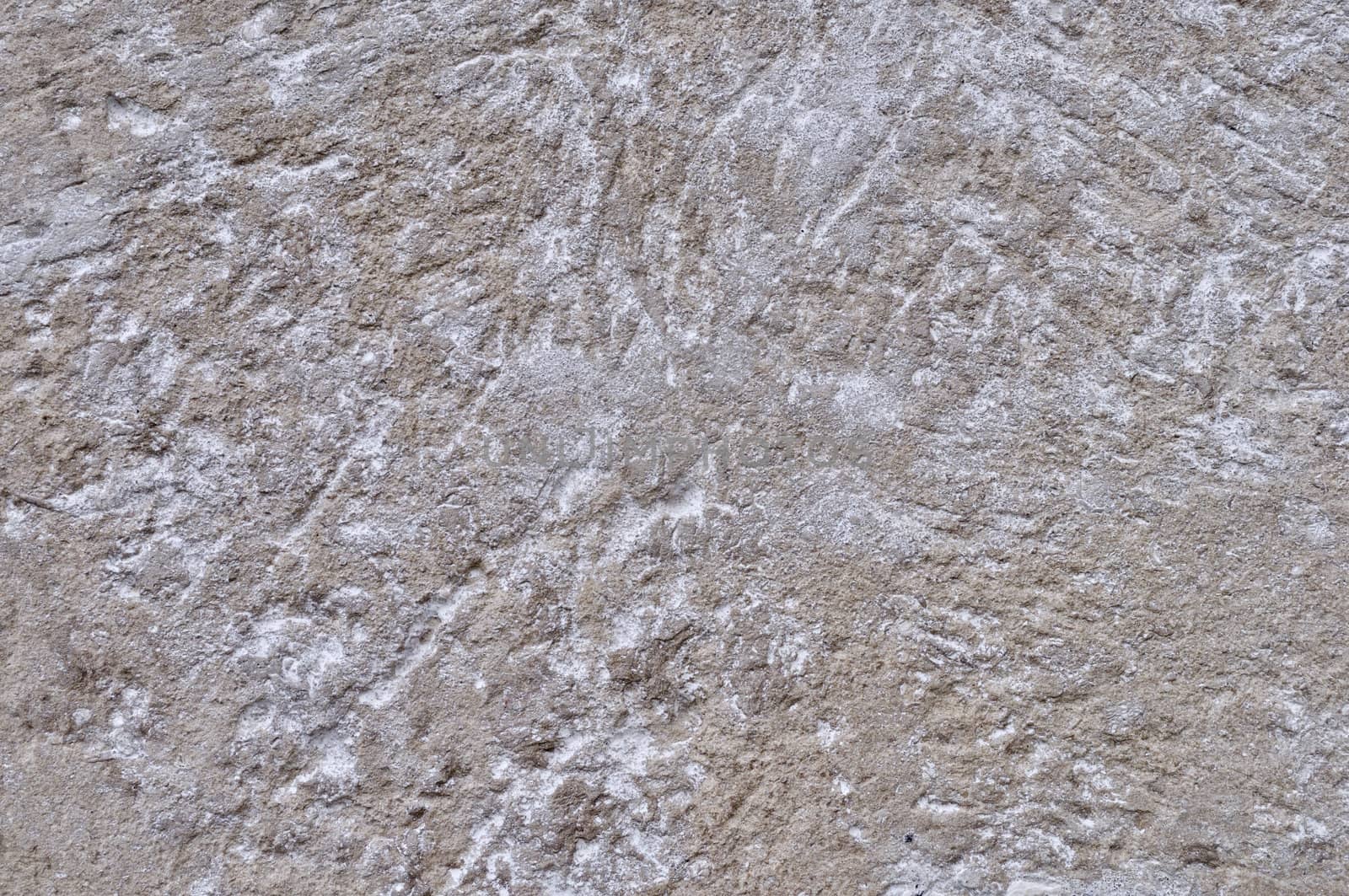 Fragment of scratched gray cement wall background