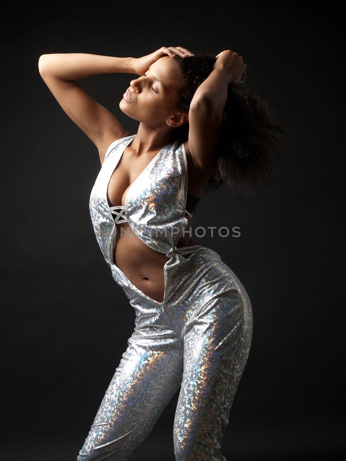Sexy African gogo dancer posing