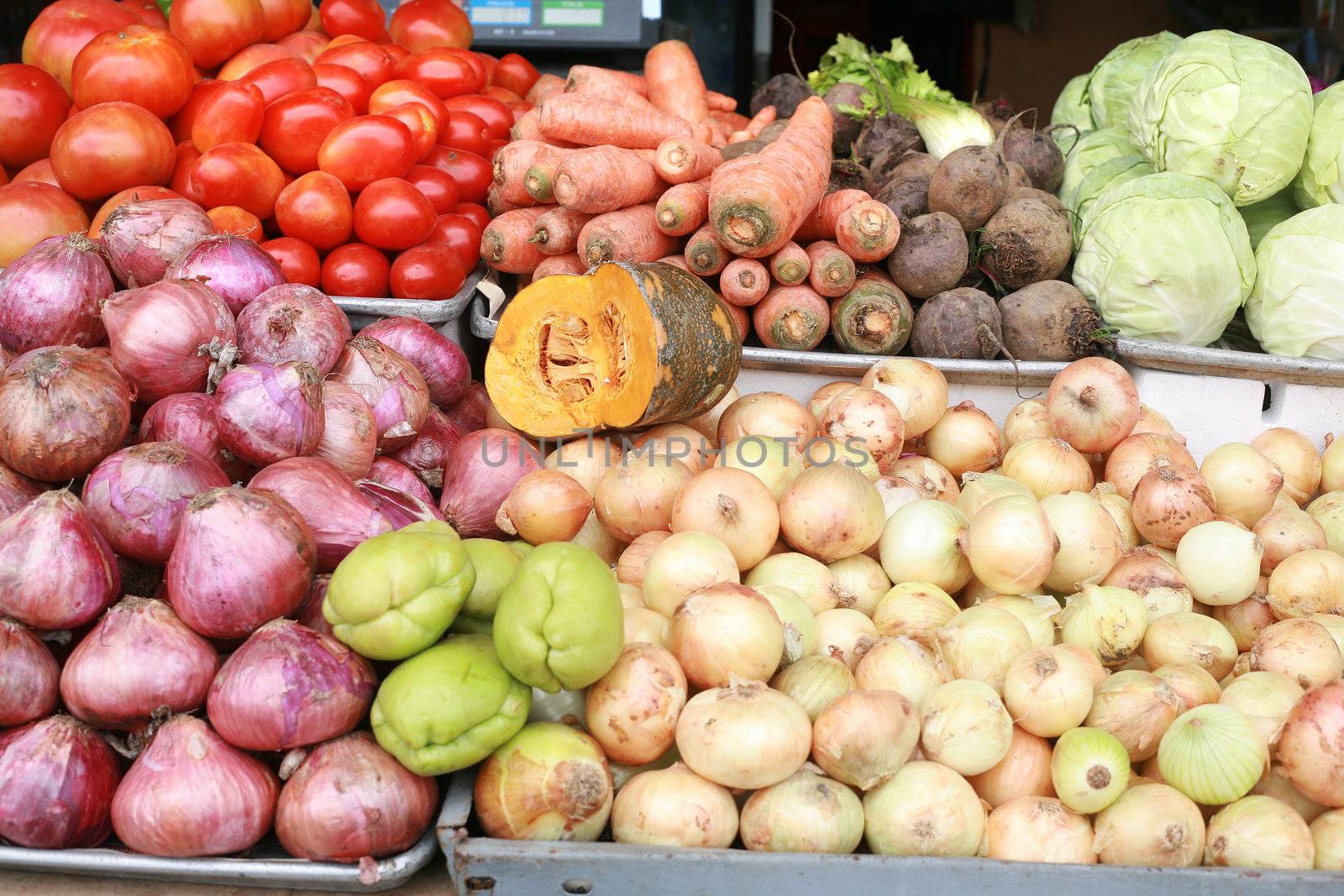 assorted vegetables on farmer's market