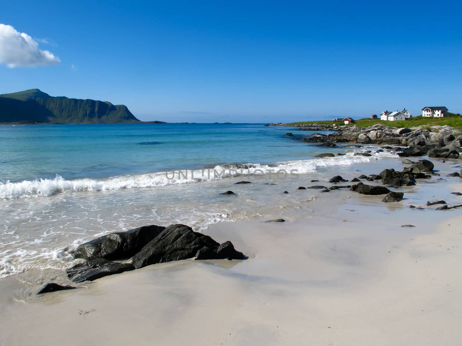 Picturesque landscape at Norway beach