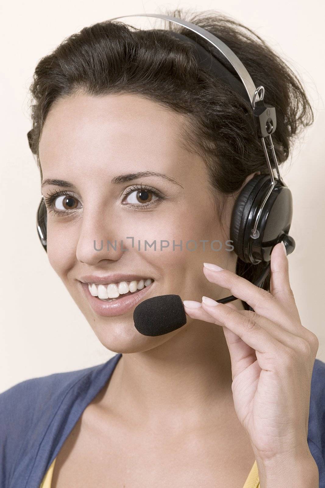 business customer support operator woman smiling by VictorO