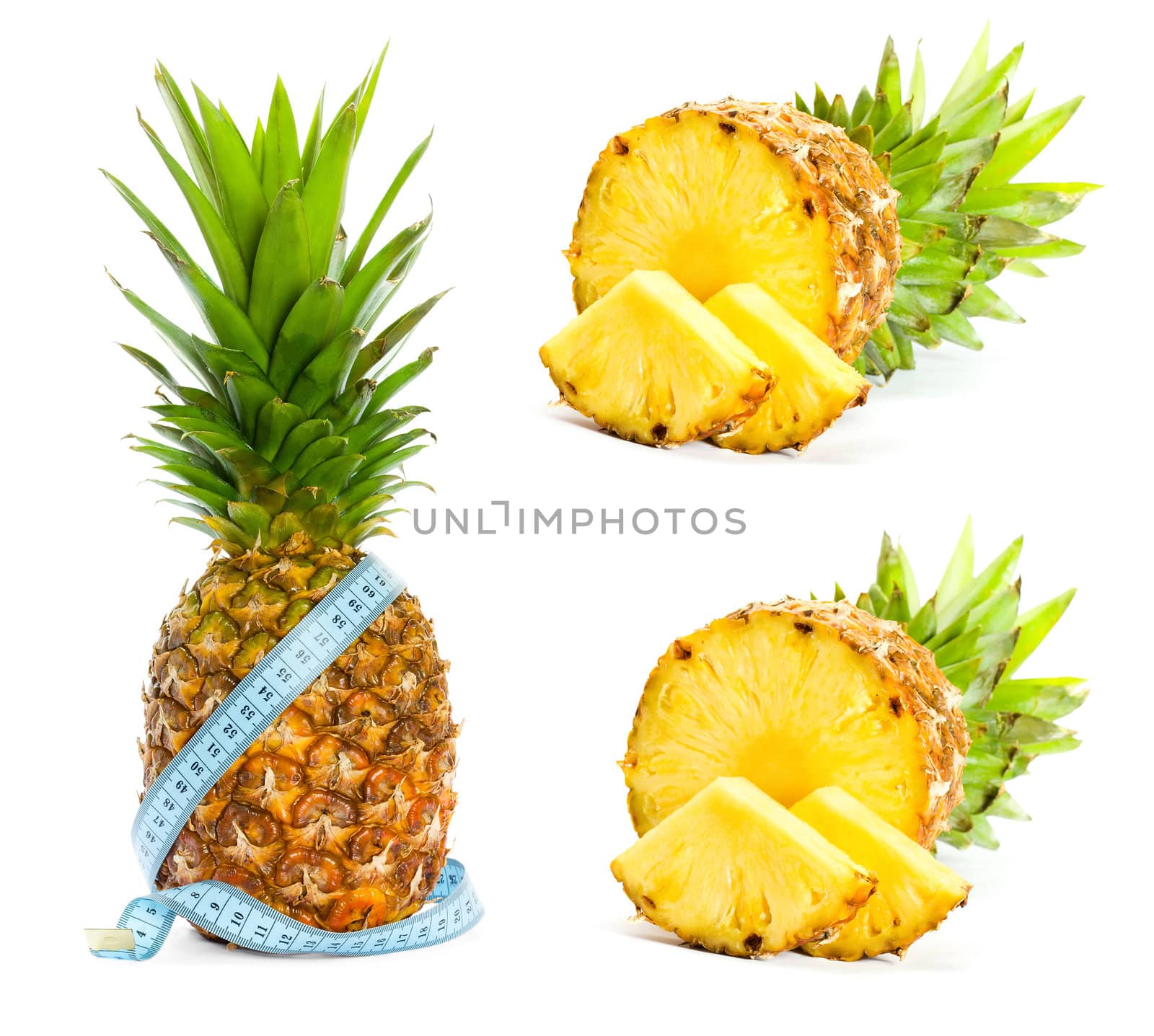 pineapple on white background