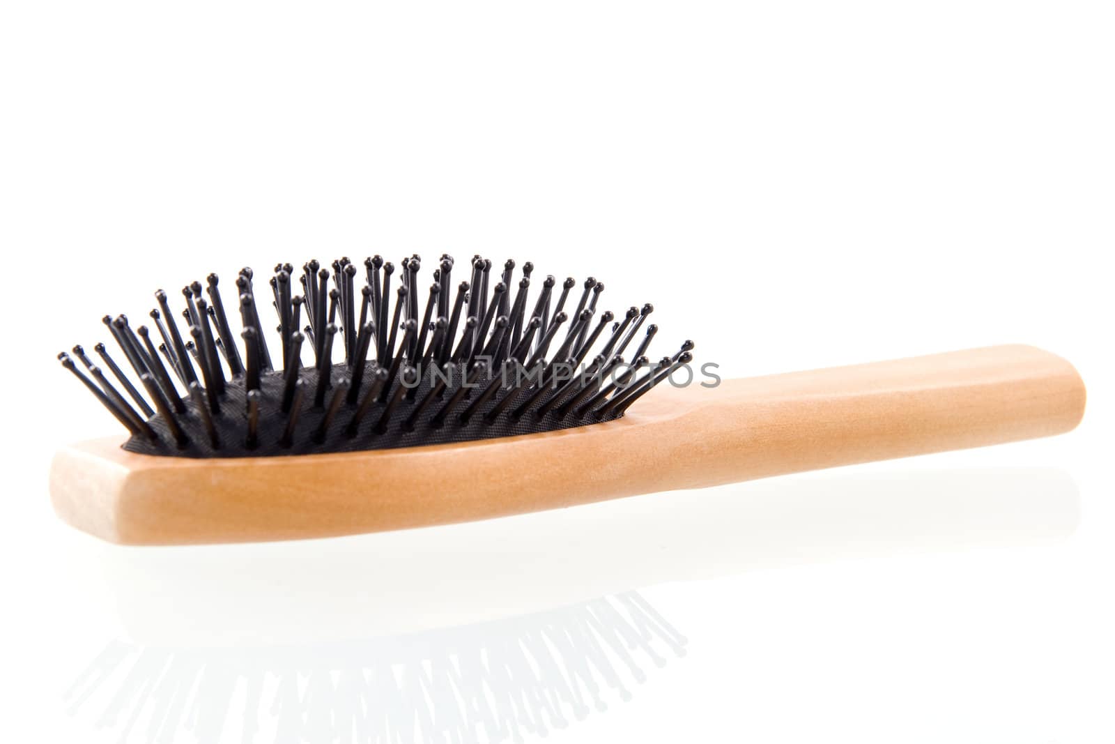 a hairbrush on a white background