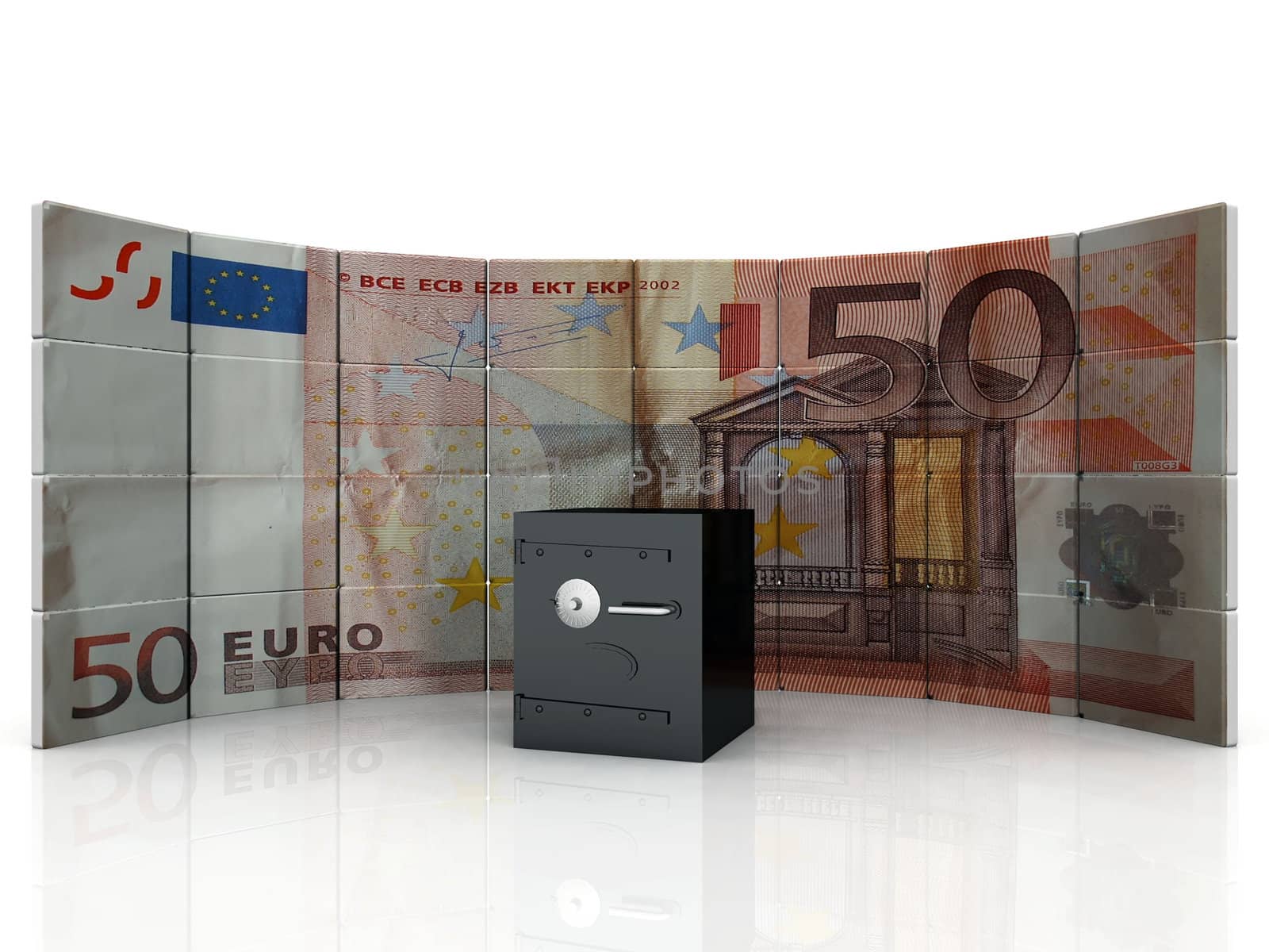 a concept  euro money safe