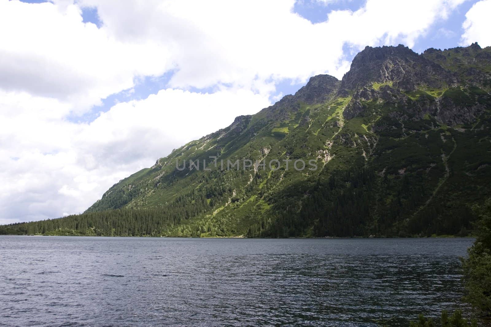 Beautiful mountain views located on the lake