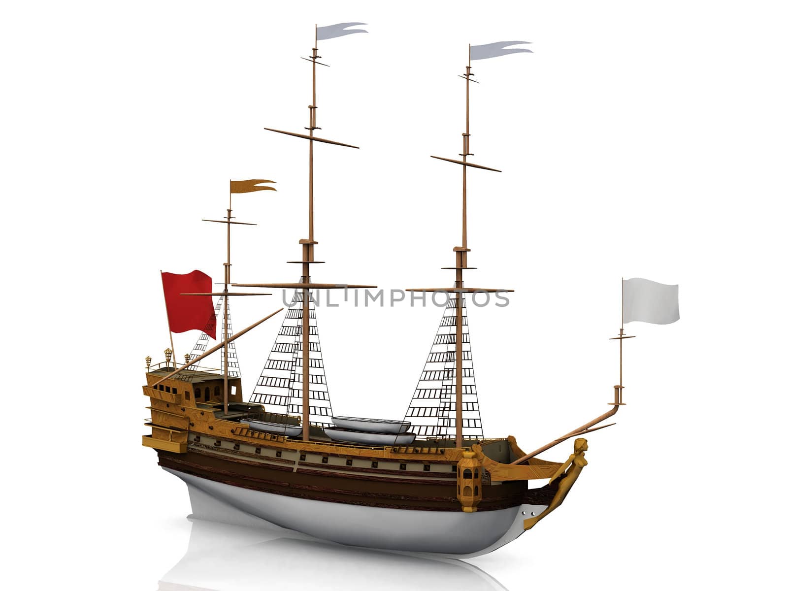 sailboat on a white background