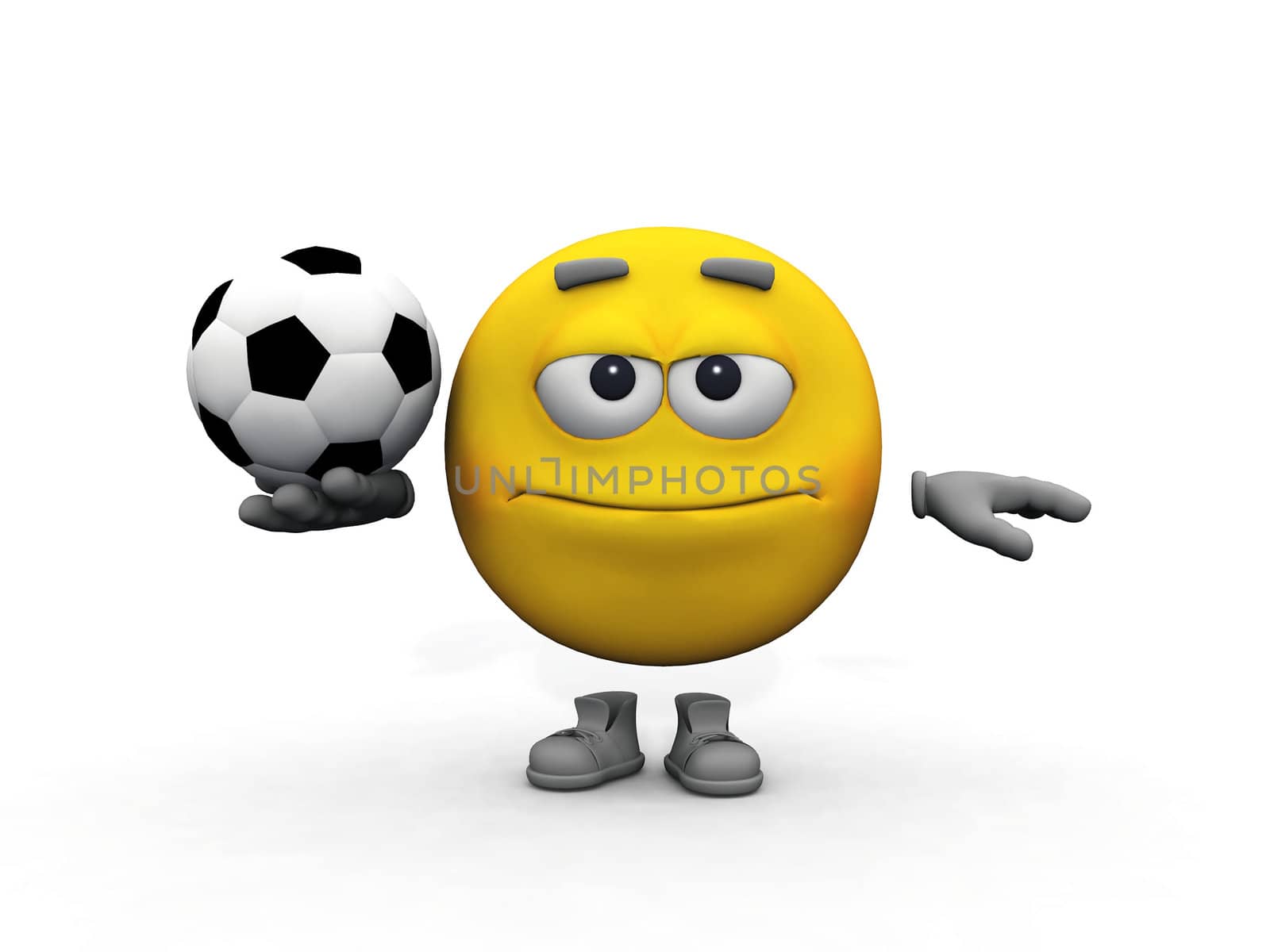 smiley  and a soccer ball