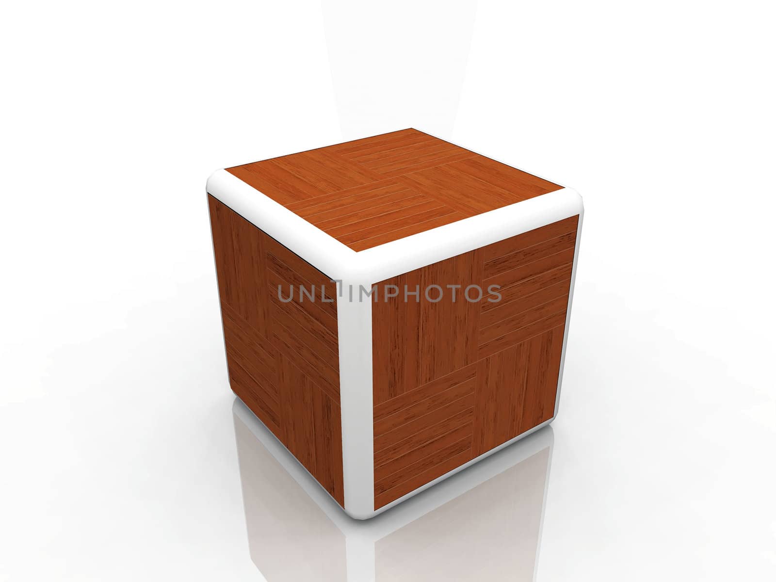 cube with a wood texture