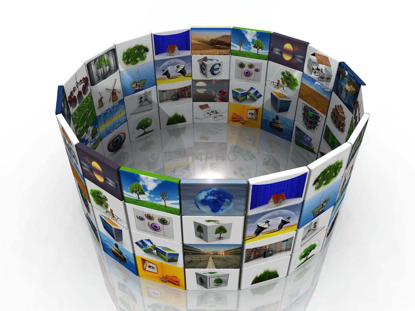 a big Round picture frames