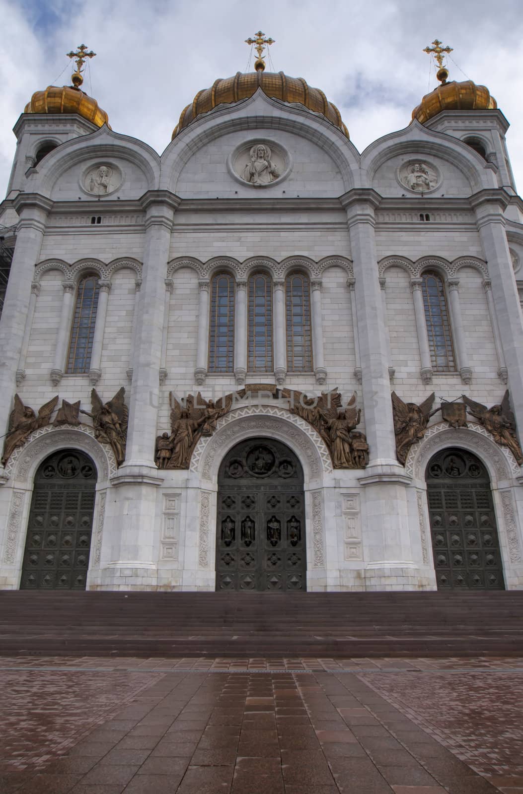 Facade of Saint Salvator Cathedral in Moscow. by Claudine