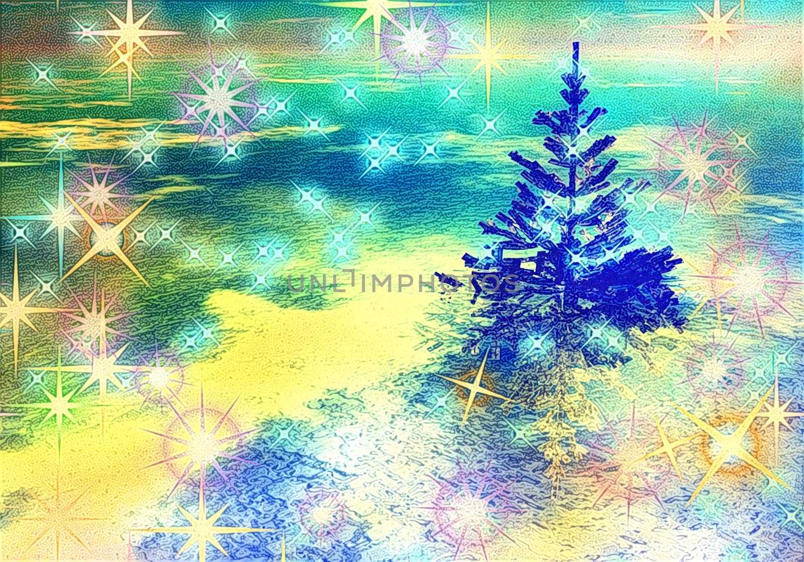 abstract image of a creative Christmas lights