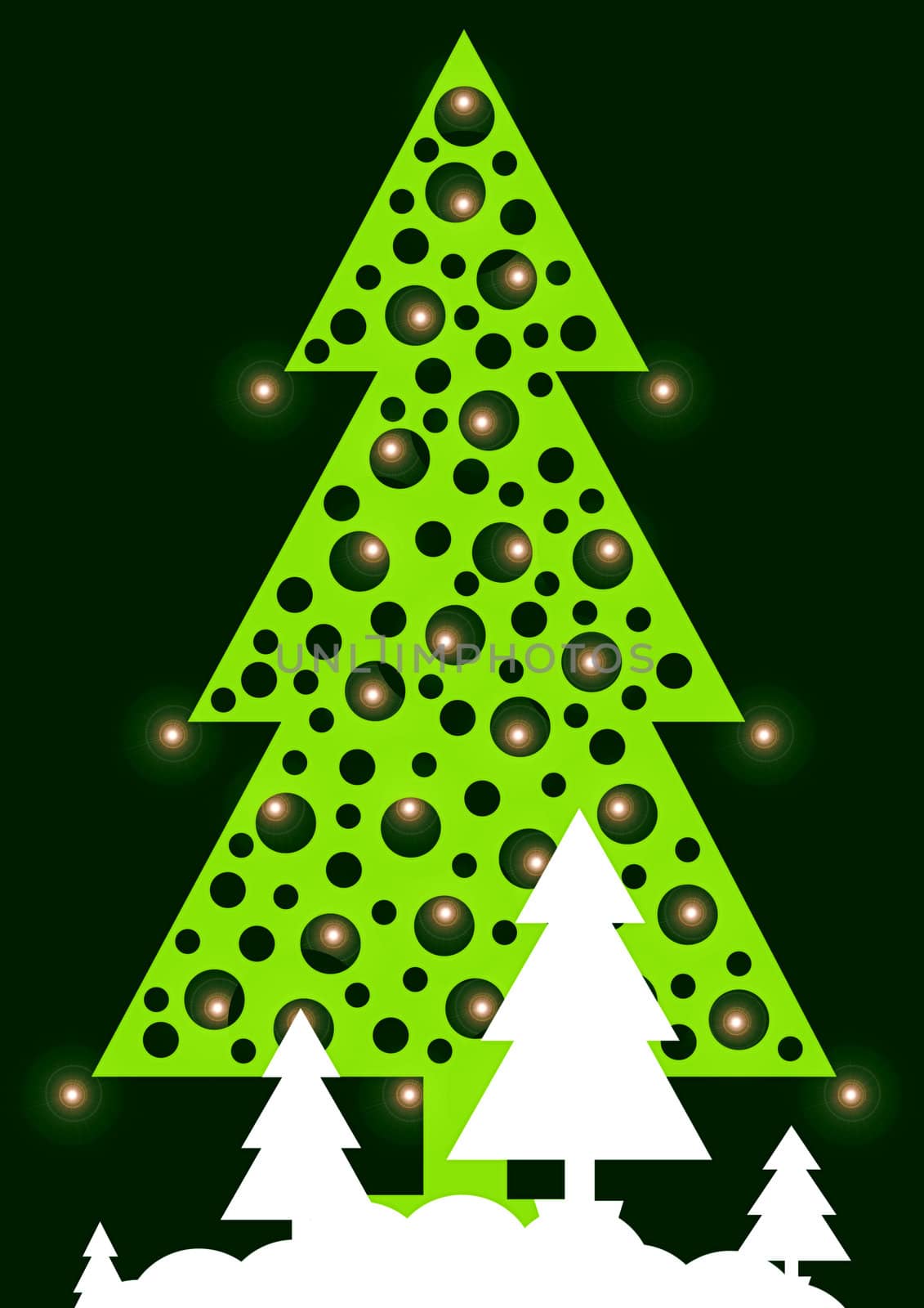 abstract image of a creative Christmas green beauty