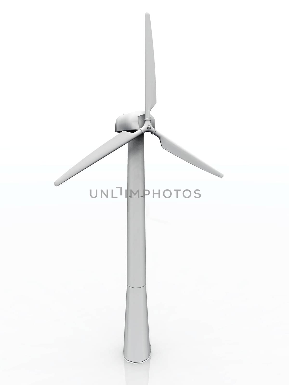 a wind turbine on a white background