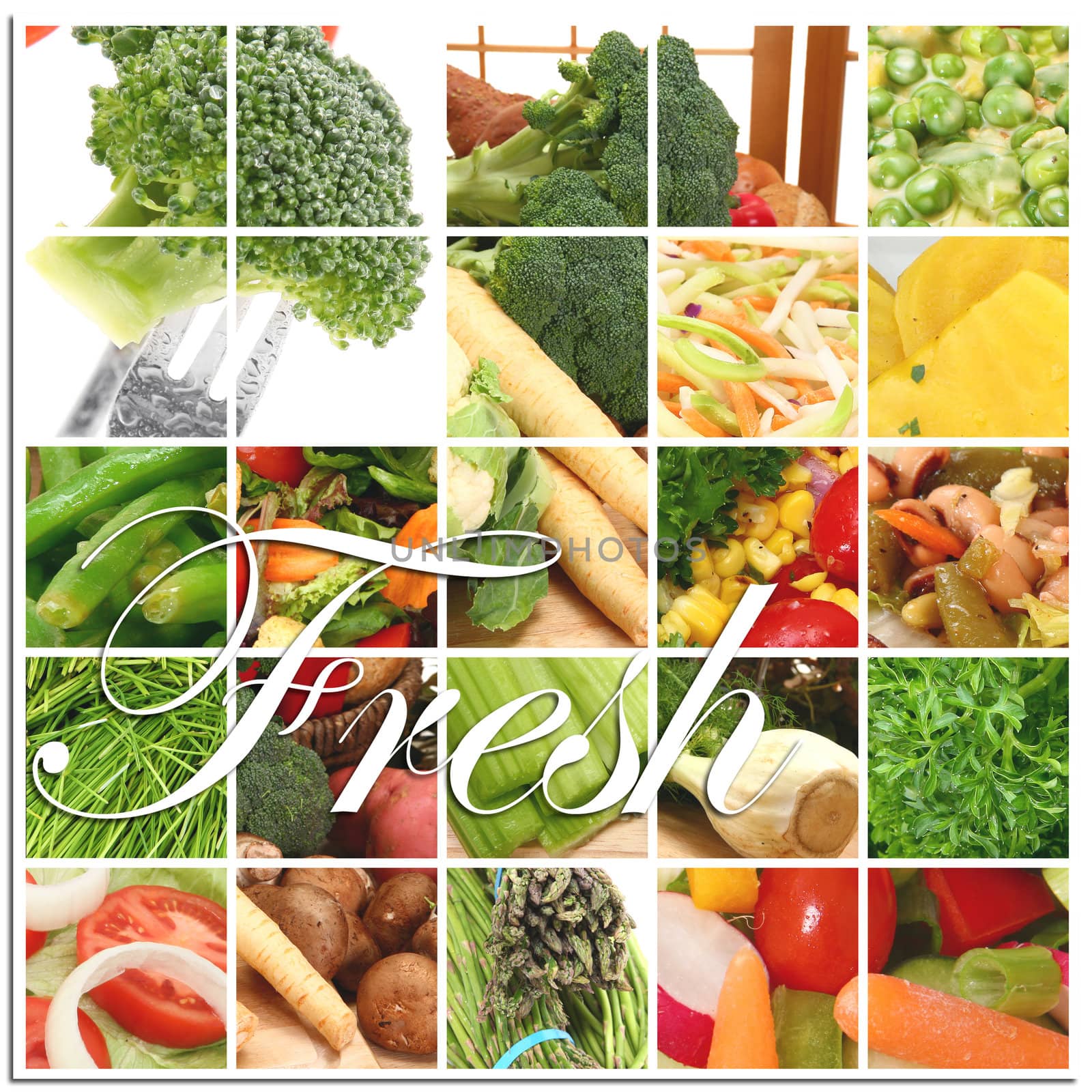 Fresh Vegetable Collage by duplass