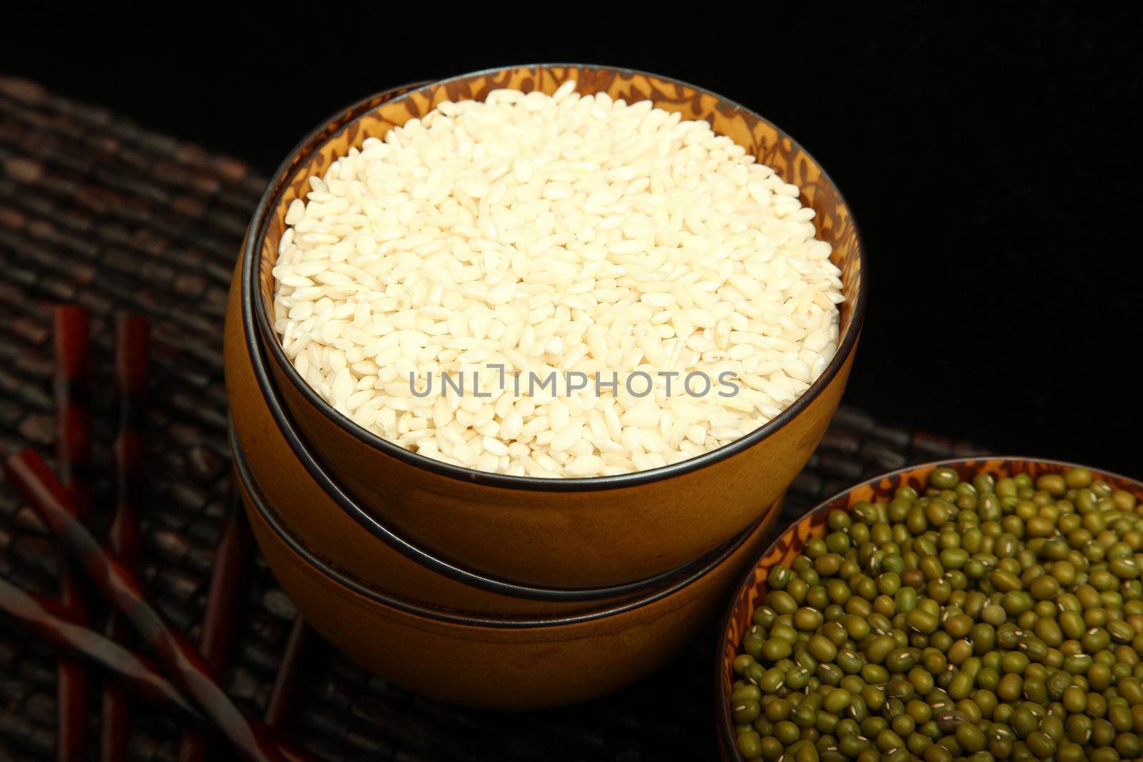 Arborio Rice Raw in Bowl by duplass