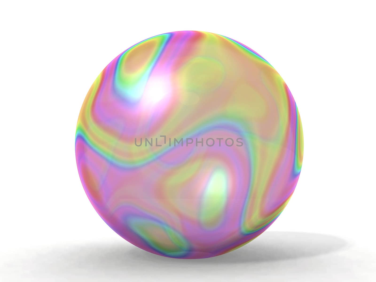 a big soap bubble and multicolored