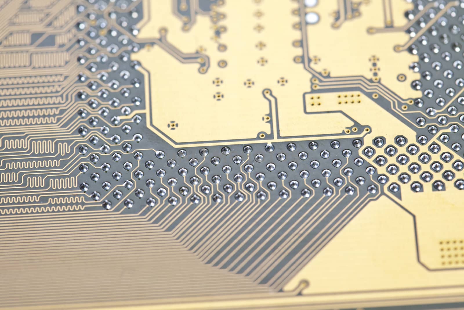 A close up of a computer circuit.