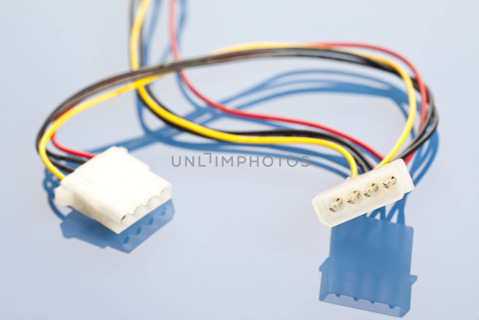 Cables on a blue background