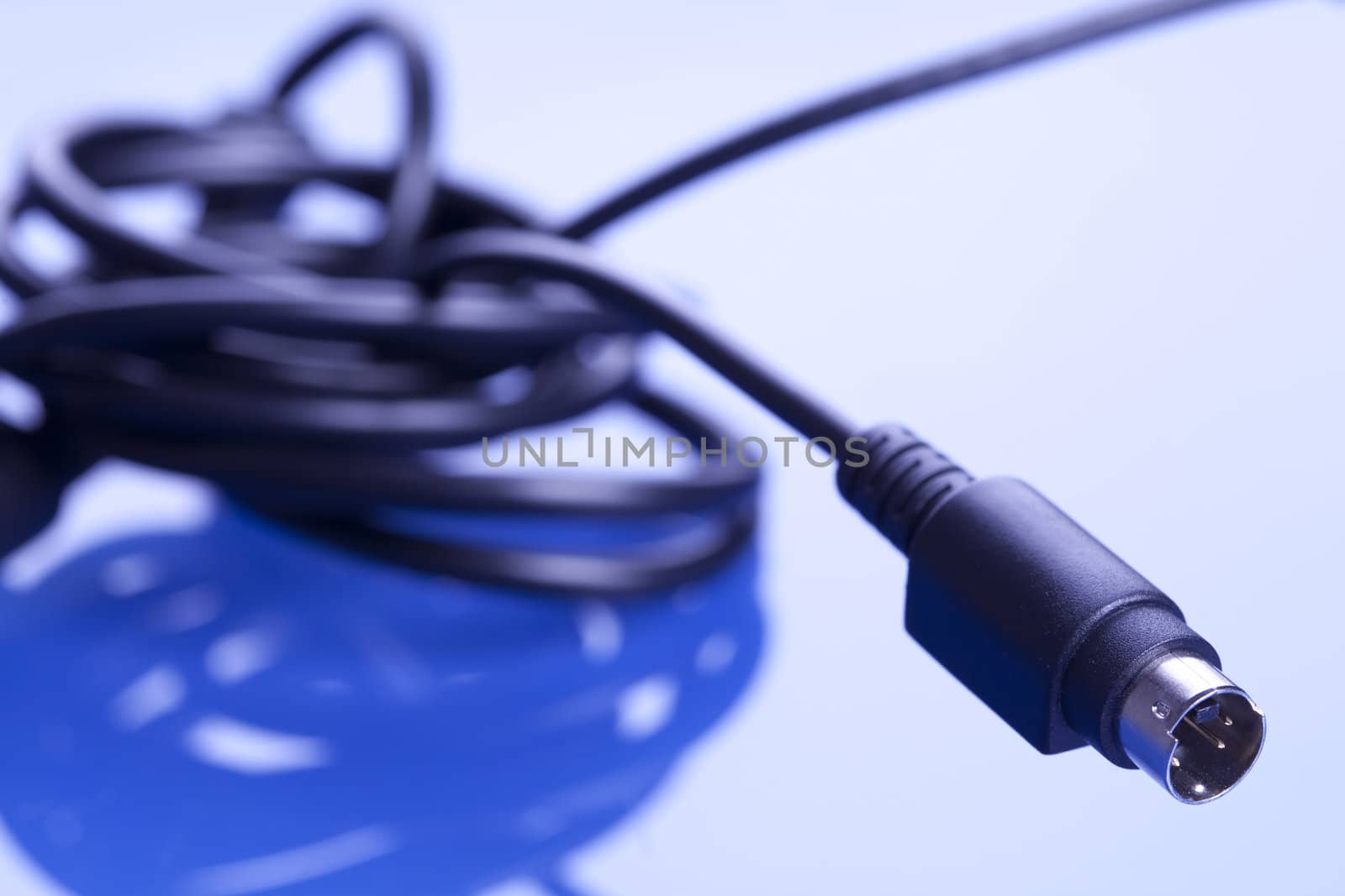 Cables on a blue background