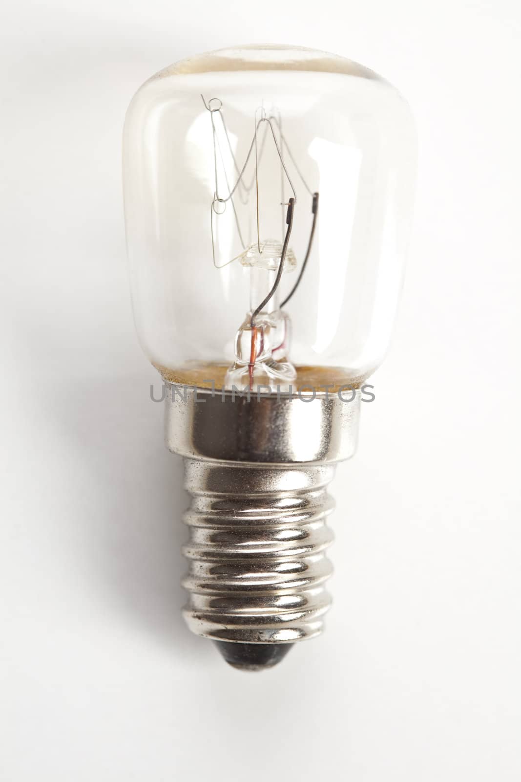 Small bulb on white background