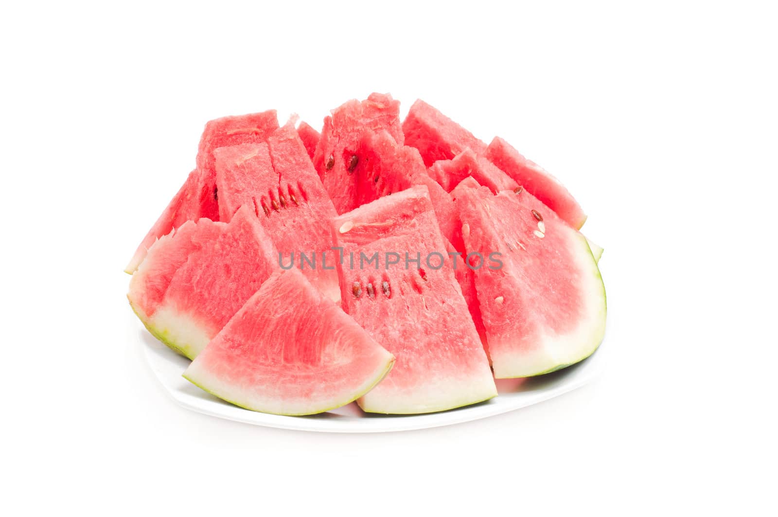 Shot of watermelon slices isolated on white