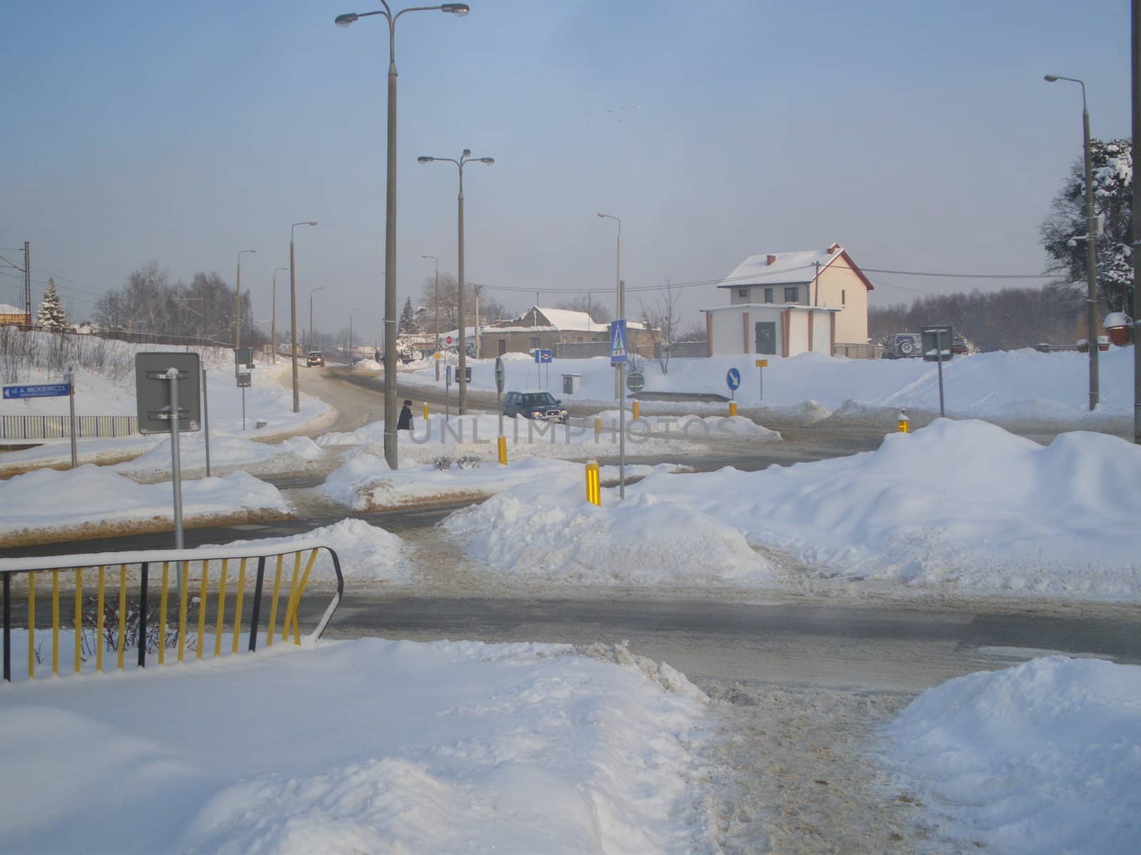 Winter City in Poland