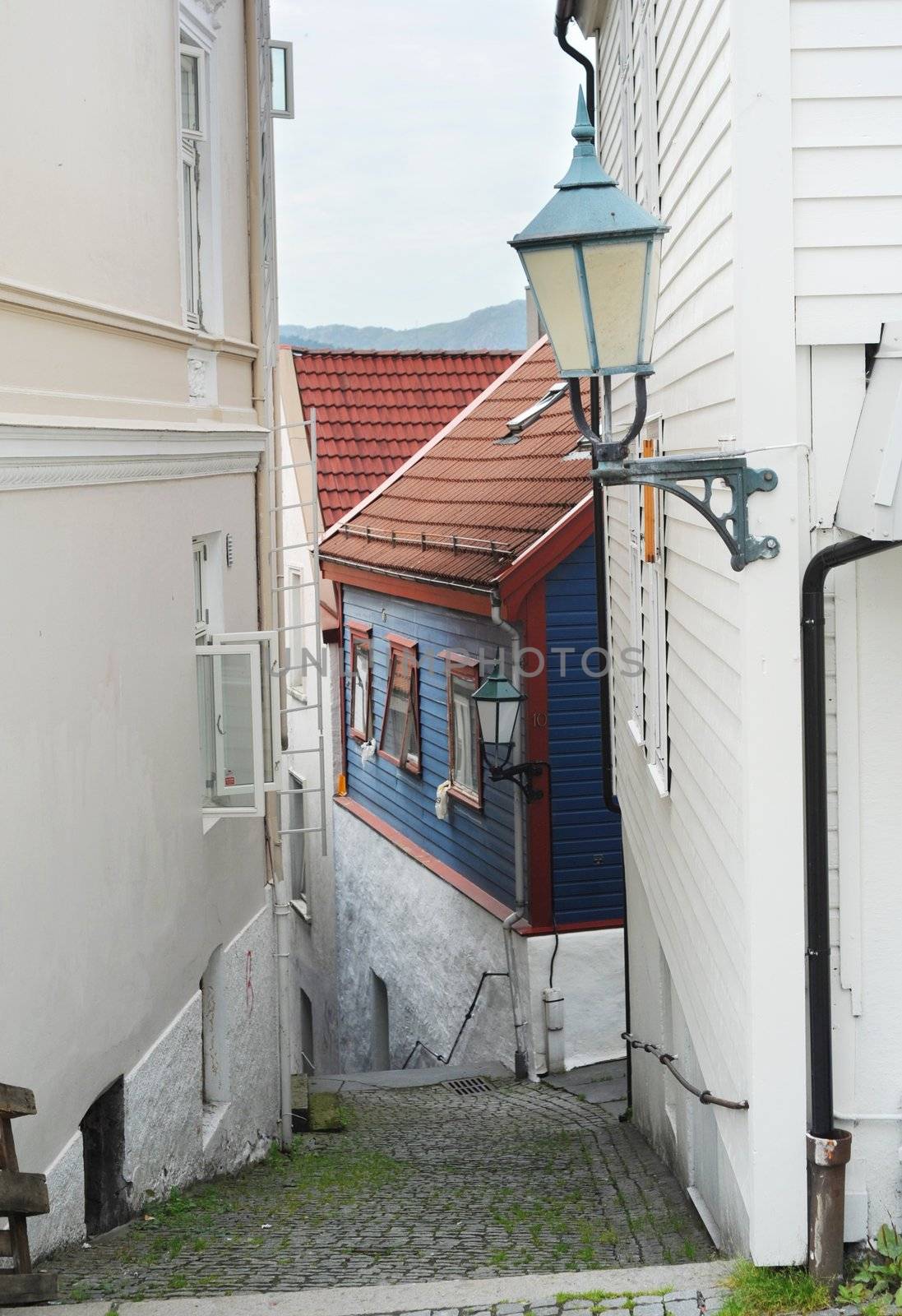 Old part of norwegian city Bergen - Bryggen