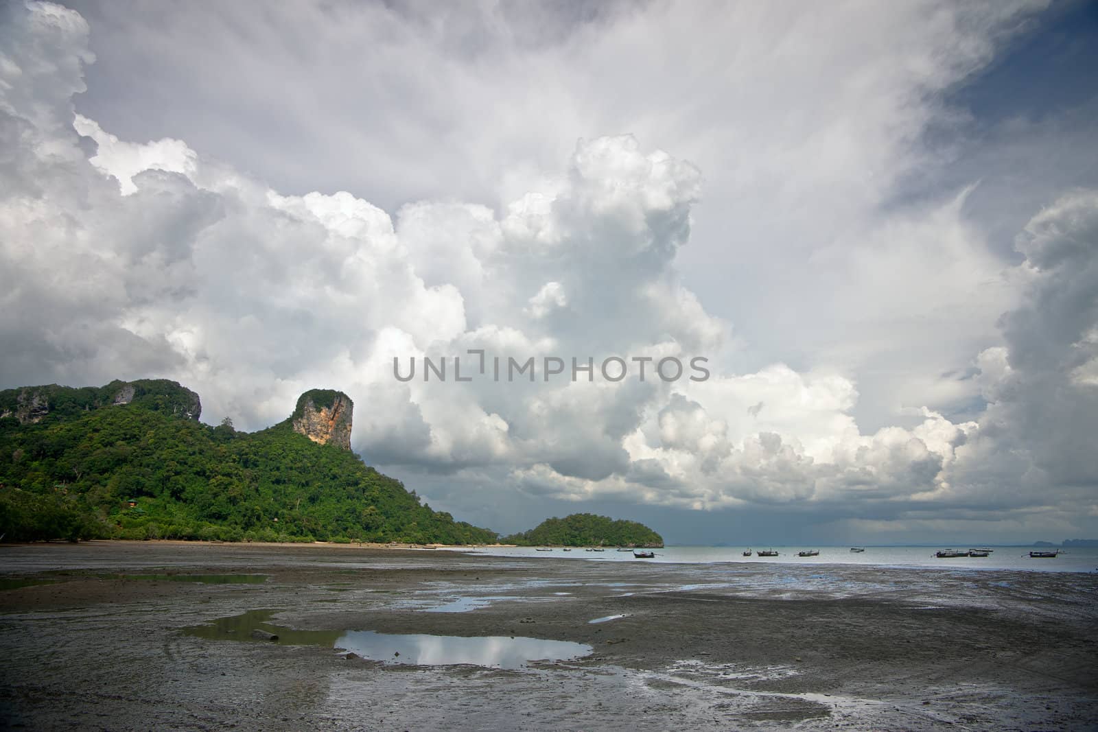 Low tide on the west Railay beach, Thailand