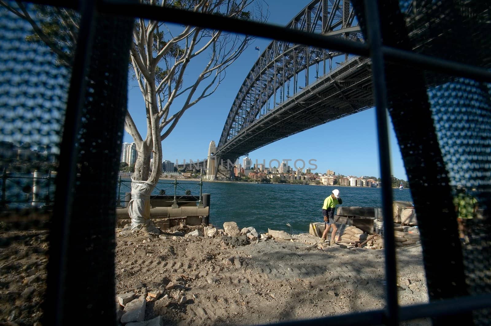 work place near harbour bridge in sydney