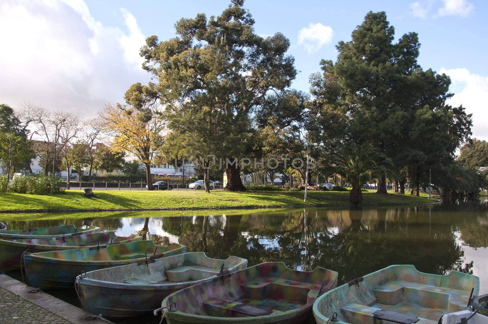 Portugal park a place to relax beside the lake 