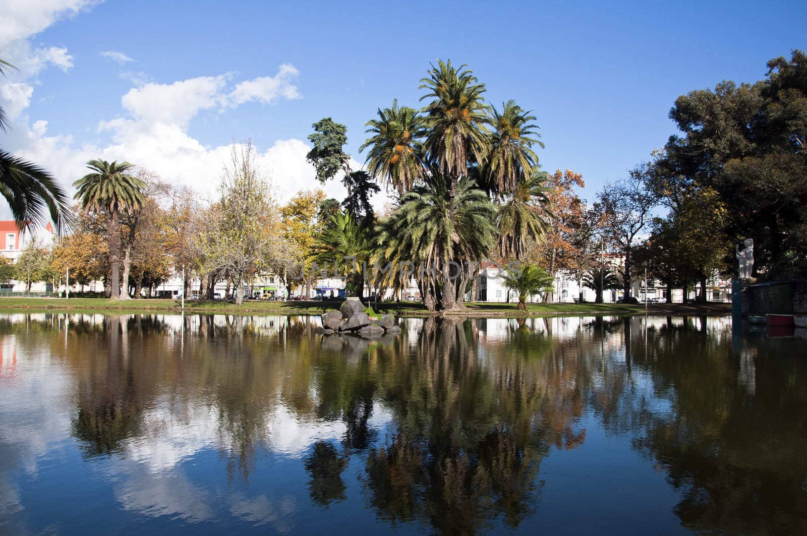 Portugal park a place to relax beside the lake 