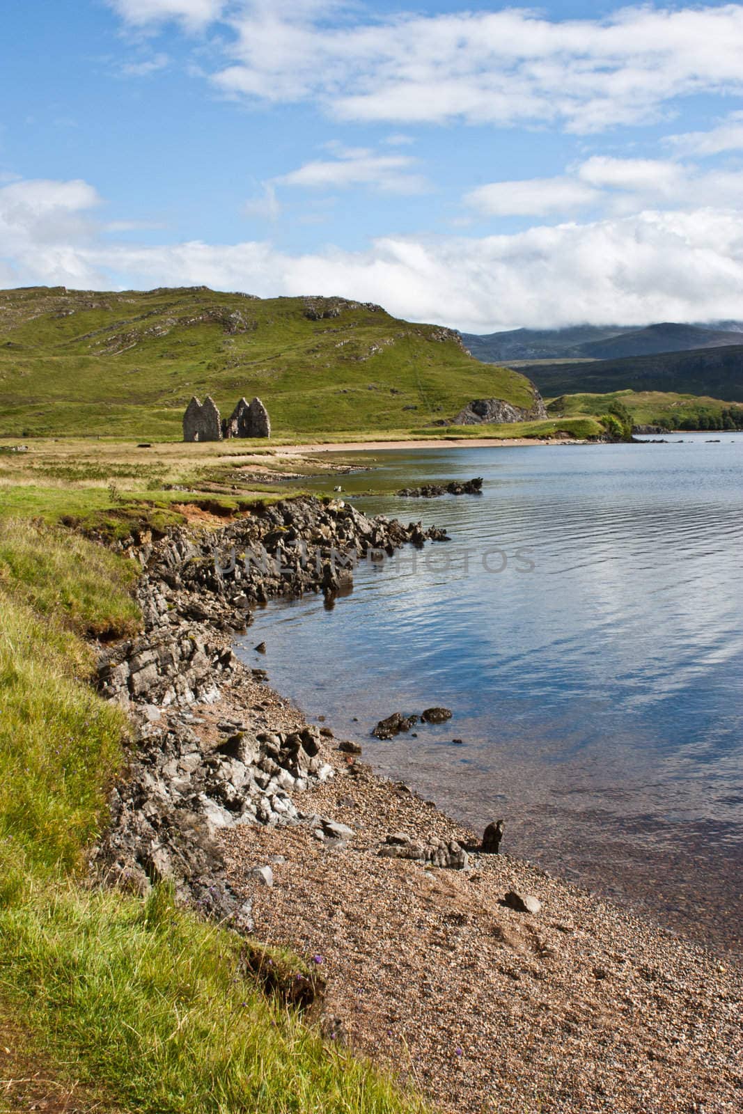 View of an old house in Scotland, close to Isle of Skye