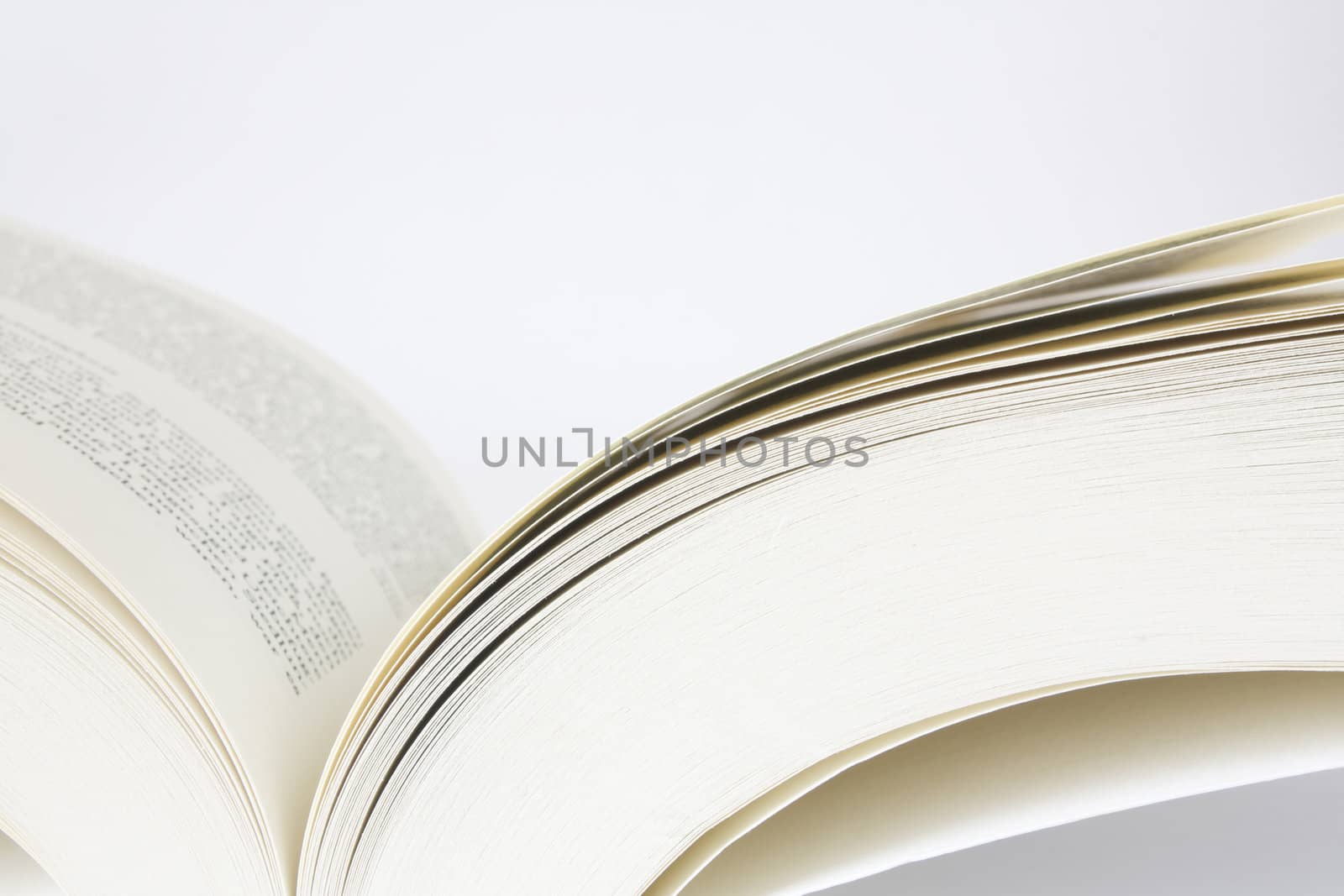 The open book in soft binding with the text without pictures. The classical book.