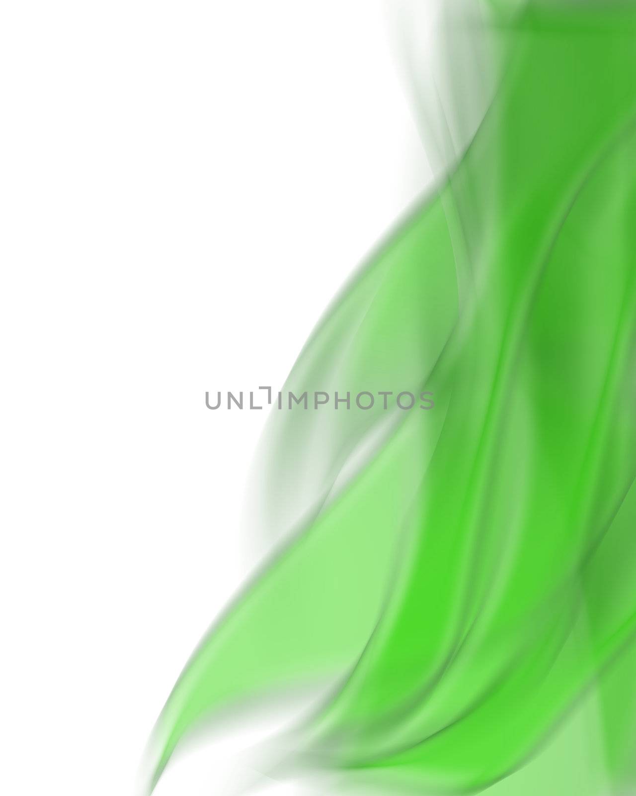 background with soft green flames and copy space