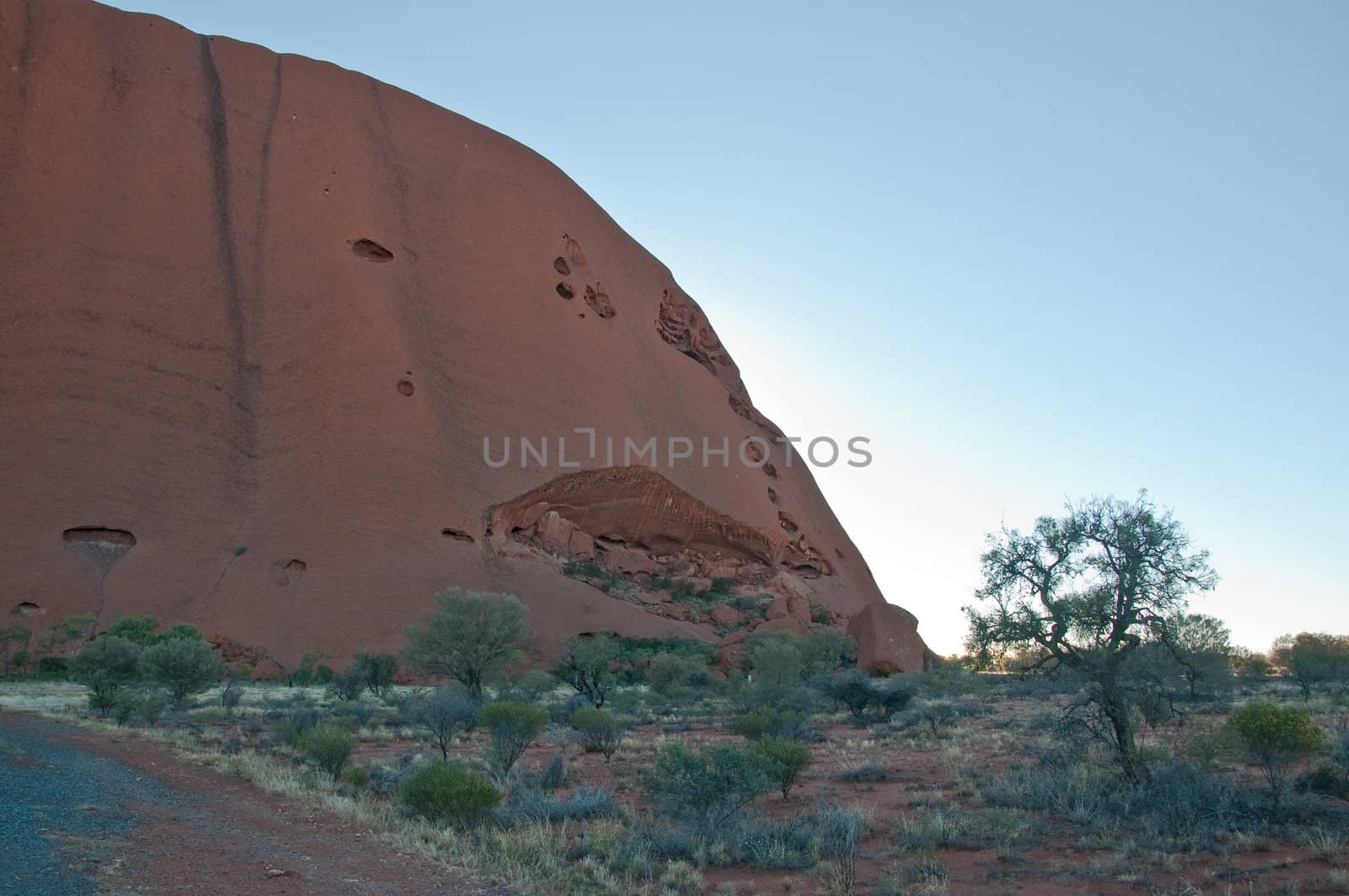 view of Ayers Rock, outback australia Northern Territory
