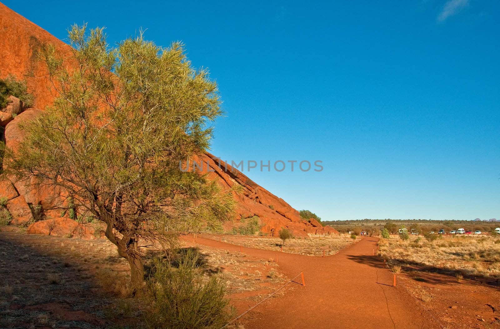 view of Ayers Rock, outback australia Northern Territory