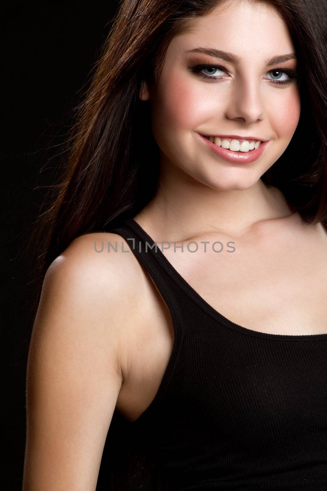 Pretty smiling happy teen girl