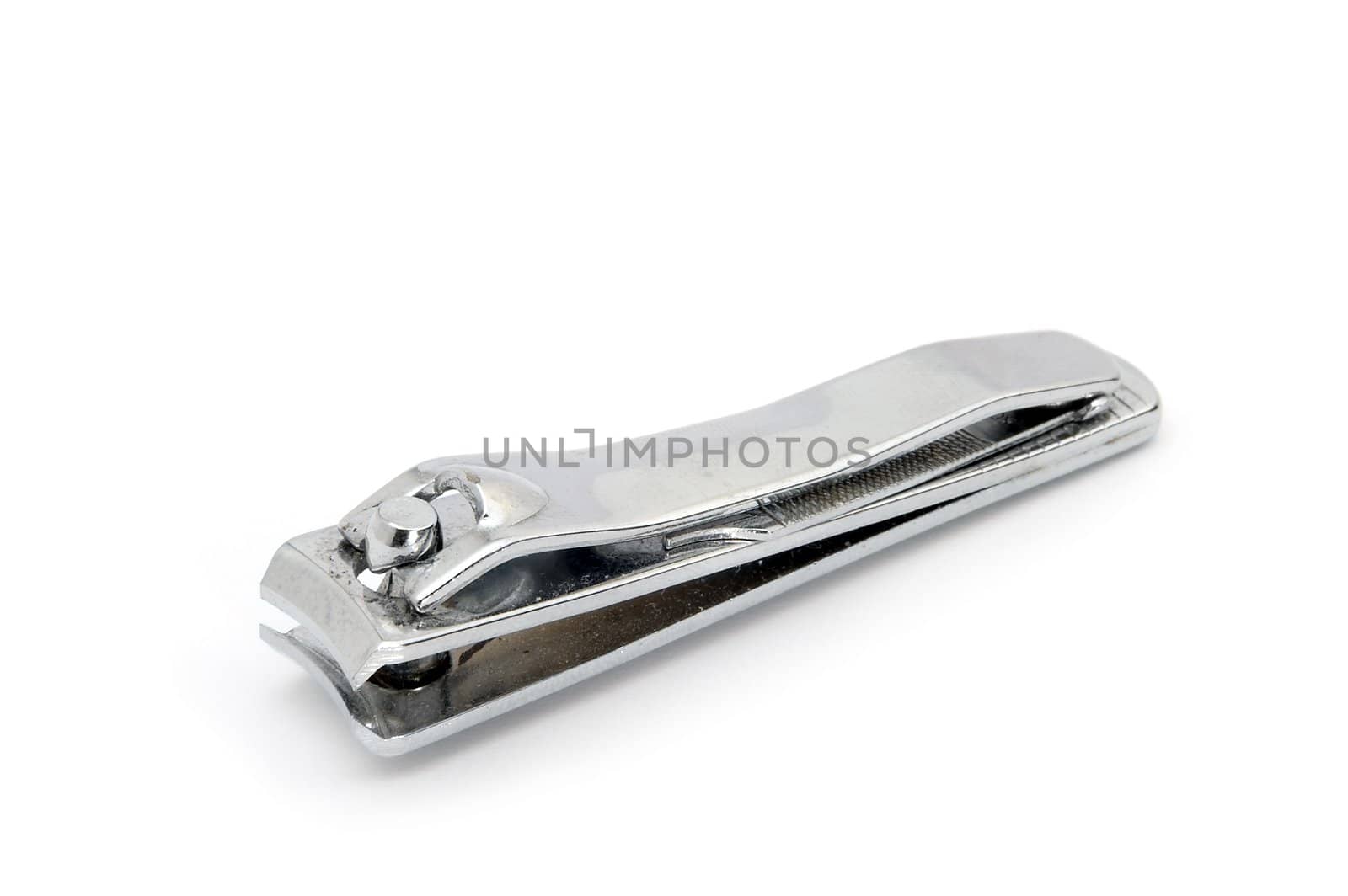 steel nail cutter isolated on white background