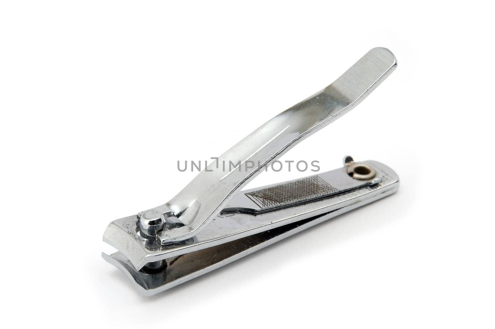 steel nail cutter isolated on white background