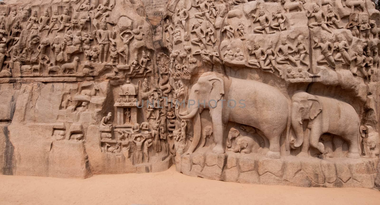 One of the ancient architectural wonders of the Pallava kings in south India
