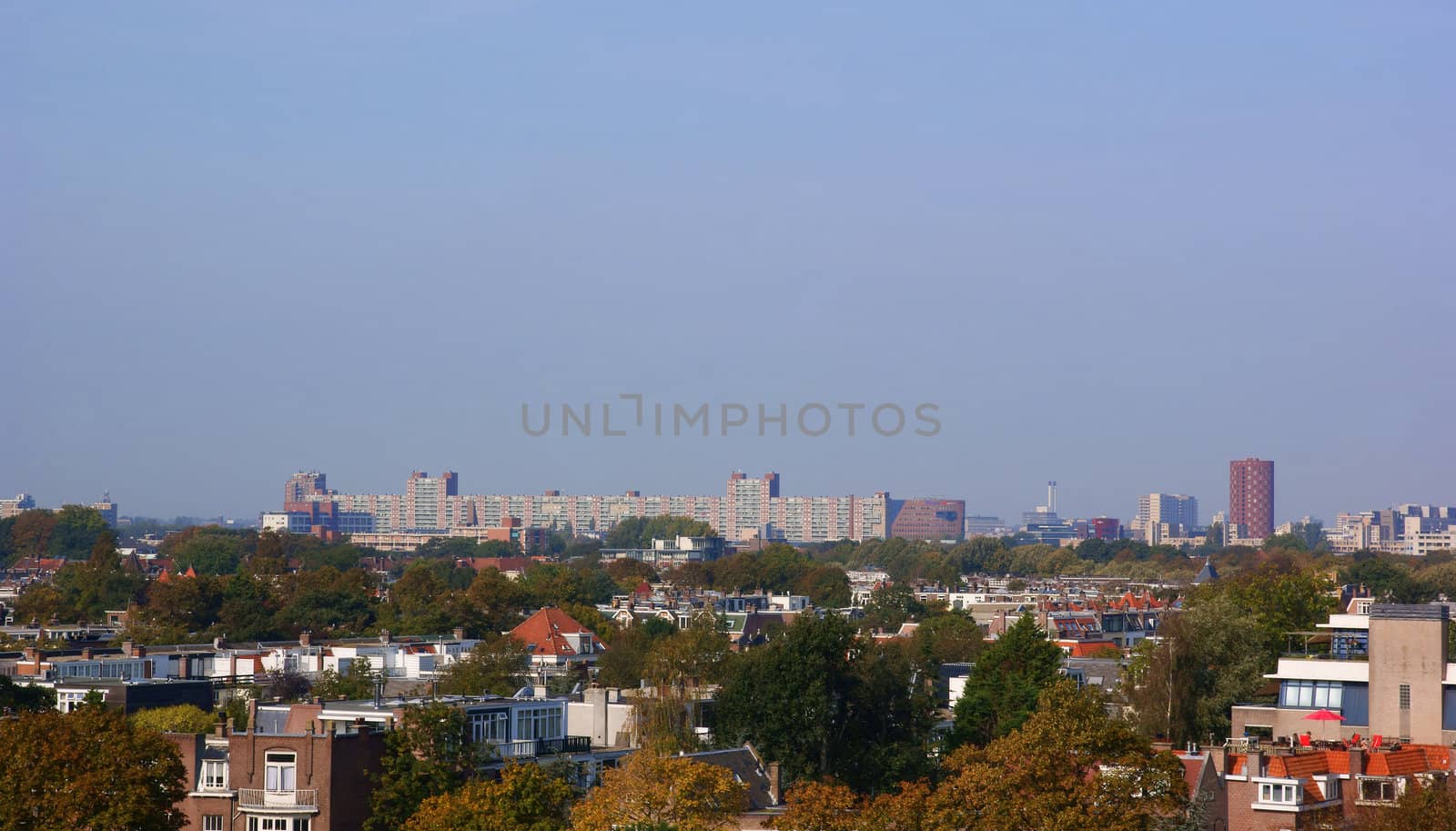 Skyline of the hague in early autumn